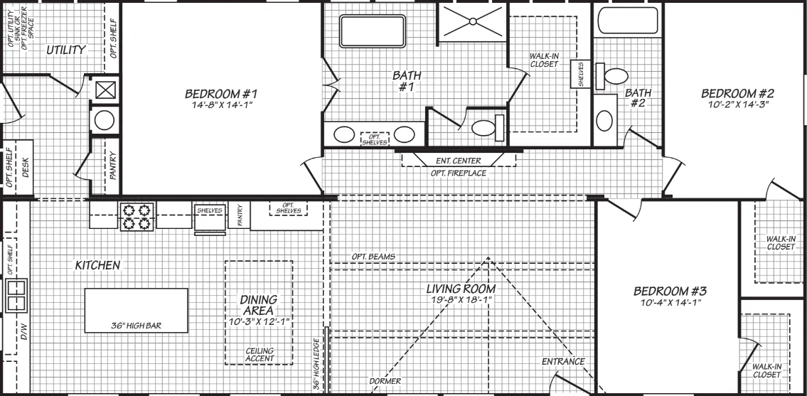 On sale / prestige series 30603f the clover floor plan home features