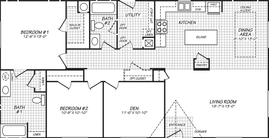 The clearwater (28563c-2) floor plan home features